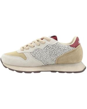Sun 68 Schoenen ,Leer Sneaker - Wit