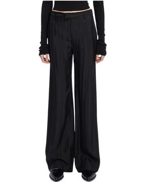 Ann Demeulemeester Flared Leg Comfort Broek - Zwart