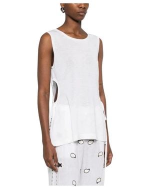 P.A.R.O.S.H. Sleeveless Tops - Blanco