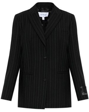 Off-White c/o Virgil Abloh Wollblazer Mit Geschlossenen Revers - Schwarz