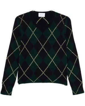 Be You Pullover Mit V-Ausschnitt Und Argyle-Muster - Grün