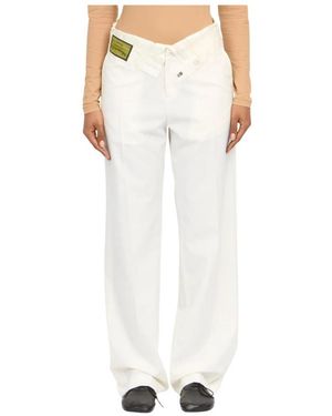 MM6 by Maison Margiela Wide Trousers - White