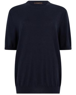Slowear Short Sleeve Sweater - Blauw