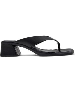 Camper Kora Leather Sandals - Black