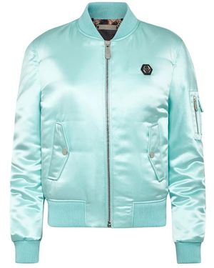 Philipp Plein Jassen ,Groen ,Nylon Nylon Bomber Oversize