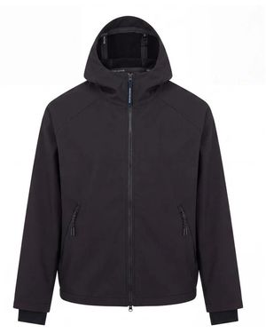 Aquascutum Fitness ,Zwart ,Polyester Color Block Badge Jacket - Blauw