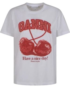 Ganni T-Shirts - White