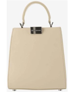 ARMARIUM Lederhandtasche Mit Metallverschluss - Natur
