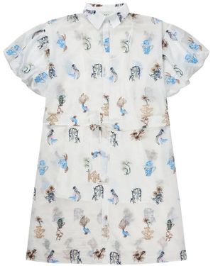Munthe Kleedjes ,Veelkleurig ,Midi Jurken - Blauw