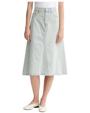 Levi's High-Rise A-Line Deconstructed Rock - Grau