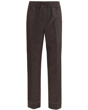 Brioni Broeken ,Bruin ,Wol Asolo Broek - Grijs