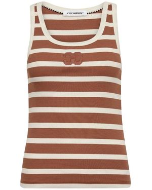 co'couture Sleeveless Tops - Brown