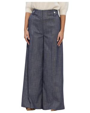 Aaiko Broeken ,Blauw ,Denim Nore Buttons Denim Vis 368