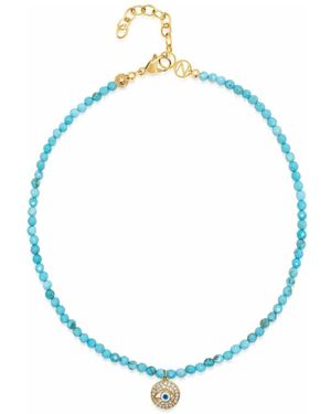 Nialaya Evil Eye Choker - Blauw