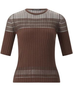 Luisa Cerano Rundhals-Strickware - Braun