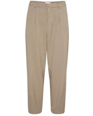 Kaffe Straight Trousers - Natural