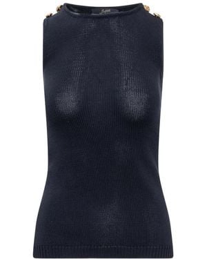 The Seafarer Sleeveless Tops - Blue
