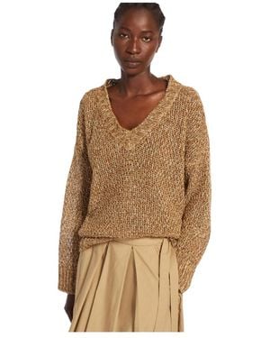 Weekend V-Neck Knitwear - Marrone