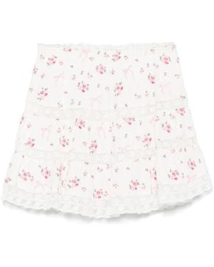 LoveShackFancy Short Skirts - Blanco