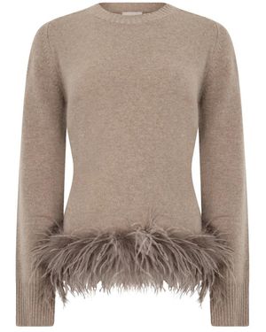 P.A.R.O.S.H. P.A.R.O..H. ,Truien & Vesten ,Wol Sweater Met Rafeldetails - Bruin