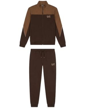 EA7 Colour Block Trainingsanzug - Schwarz
