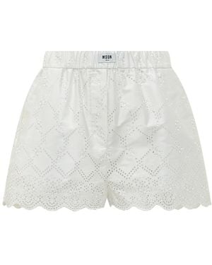 MSGM Short Shorts - White