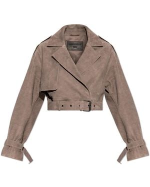 AllSaints Leather Jackets - Brown