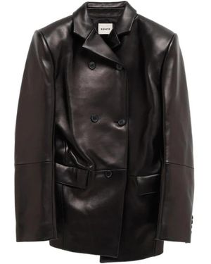 KHAITE Leather Jassen - Zwart