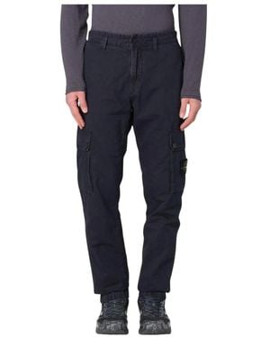 Stone Island Slim-Fit Trousers - Blu