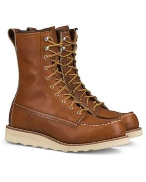 Red Wing Klassische Moc Toe Lederstiefel - Braun
