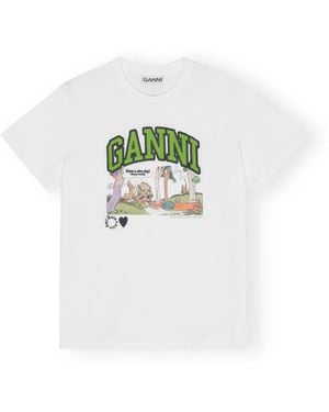 Ganni T-Shirts - White