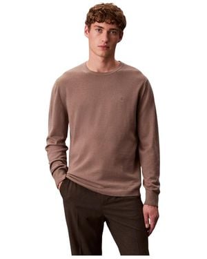 Calvin Klein Round-Neck Knitwear - Marrone