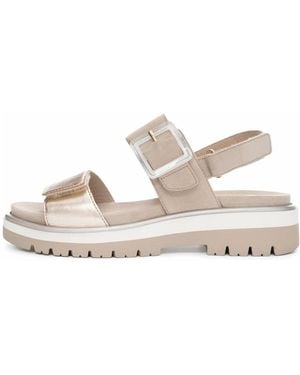 Ara Plateau-Sandalette Mit Zwei Riemchen - Mettallic