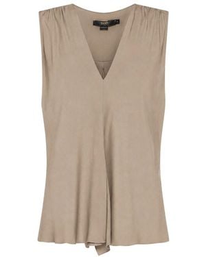 Seventy Sleeveless Tops - Brown
