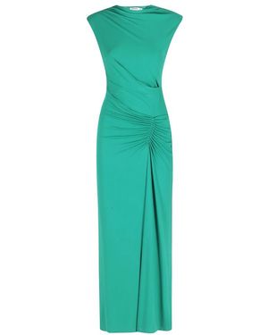 Jonathan Simkhai Kleedjes ,Groen ,Leer Acacia Draped Jersey Midi Jurk