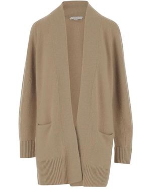 Vince Truien & Vesten ,Kasjmier Cashmere Open Vest Met Zakken - Naturel
