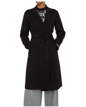Marella Belted Coats - Black