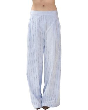 Erika Cavallini Semi Couture Wide Trousers - Blue