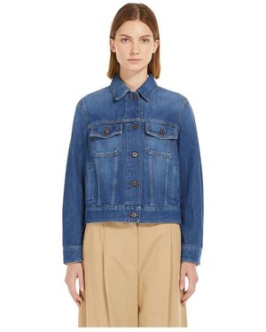 Weekend by Maxmara Jassen ,Blauw ,Denim Caduca Jacket