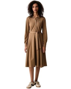 Lacoste Shirt Dresses - Marron