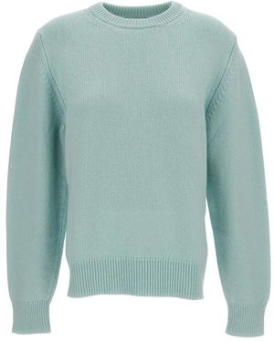 Barrie Truien & Vesten ,Blauw ,Kasjmier Trui Met Ronde Hals - Groen