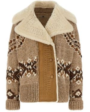 Ermanno Scervino Truien & Vesten ,Veelkleurig ,Wol Fair Isle Vest - Naturel