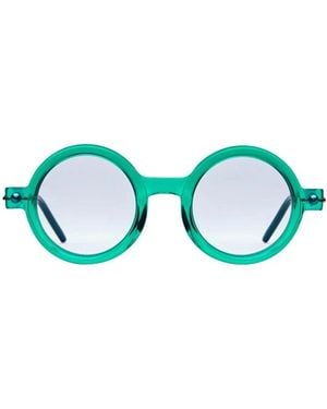 Kuboraum Elegante Runde Meergrüne Sonnenbrille - Blau