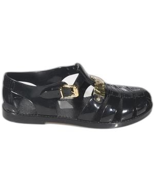 Moschino Flat Sandals - Black