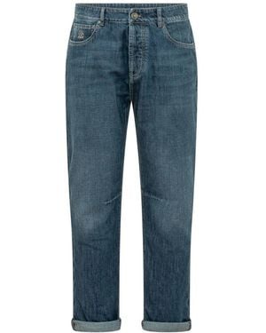 Brunello Cucinelli Slim-Fit Jeans - Azul