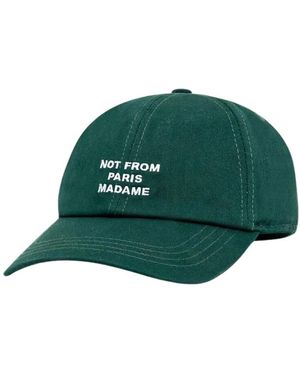 Drole de Monsieur Grüne Slogan Kappe Stylische Streetwear