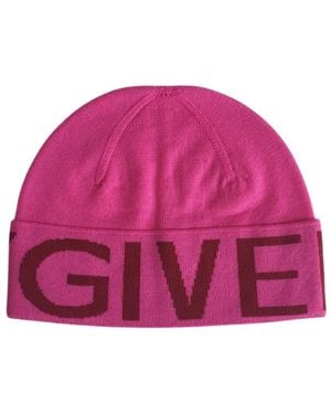 Givenchy Lila Merinowolle Jacquard Beanie - Pink