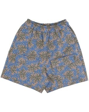USUAL Camo Utility Shorts Met Zakken - Blauw