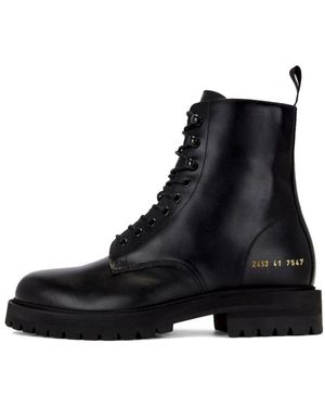 Common Projects Schwarzer kampfstiefel