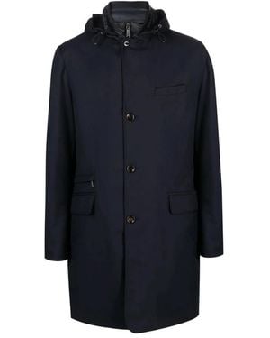 Moorer Jassen ,Blauw ,Leer Redon-Pum Jas